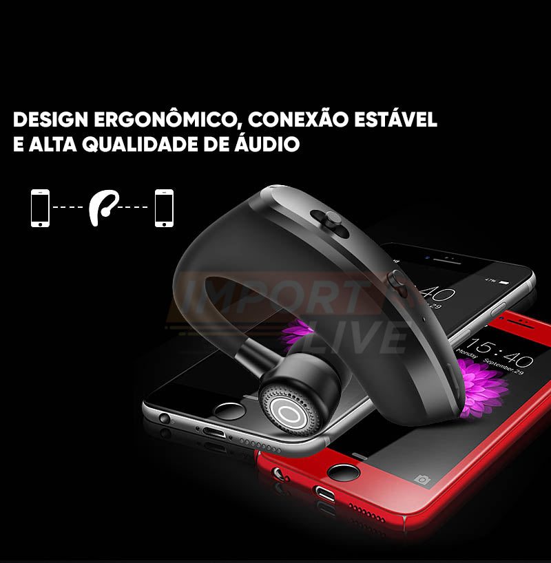 Fone de ouvido Bluetooth Auricular Premium 3 em 1 - BestMusic